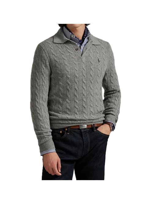 longsleeve pullover grigio Polo Ralph Lauren | 710-974165-002FAWN GREY HEATHER